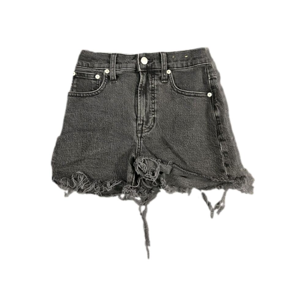 Madewell The Perfect Jeans Short Womens Sz 23 Black Cut Offs Festival Zip C4